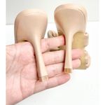 Abound  Padded Woven Square Toe Stiletto Heel Mules Slides Beige Size 6 Photo 4