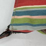 Fossil  striped braided handle shoulder bag colorful magnetic closure casual Photo 4
