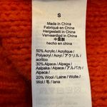 J.Crew Small Cable Knit Pointelle Sweater with Popcorn Flowers Orange wool Photo 5