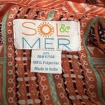 Sol & Mer Womens One Size Kimono Orange White Stripe Beach Summer Wrap Shawl Photo 6