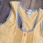 Matilda Jane Women’s vintage  yellow lace button down racer back tank size small Photo 1