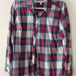 Croft & Barrow Blue & Pink Plaid Flannel Top Photo 0