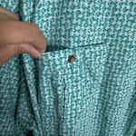 Croft & Barrow NWOT  Elbow Sleeve Utility Henley Top Teal 4X Plus Stretch Casual Photo 4