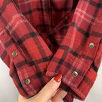 American Eagle  Size XS Shirt Dress Red Flannel Plaid Button Front Long Sleeve Photo 3