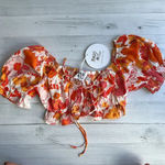 Princess Polly  Avonsleigh Pink Floral Front Tie Crop Top 2 Photo 2