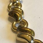 Vintage Gold Tone Retro Link Shimmer Enamel Boho Necklace Photo 4