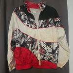 Sunterra Petite‎ Geometric Abstract Windbreaker, Women's Medium Jacket, Vintage White Size undefined Photo 0