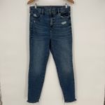 American Eagle  Hi Rise Jegging Jeans Regular Blue Stretch Distressed Size 10 Photo 1