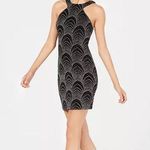 Speechless Glitter-Embellished Bodycon Black and Silver Mini Dress 7 Photo 0