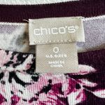 Chico's Floral Top Boho Cottagecore Artsy Lagenlook Sz 0 US Small Photo 2