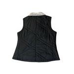 Columbia Vest Womens XL Used Black Quilted Faux Fur Collar Winter Fall Photo 3