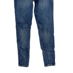 ZARA Cotton Skinny Mid Rise Distressed Stretch Casual Jean Hem Side Slits 2 Blue Photo 6