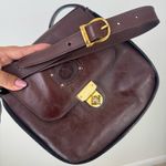 Vintage Del Rio Brown Leather Saddle Bag Shoulder Handbag Photo 2