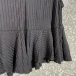 Lulus Women's Black Gwynne Ribbed V-Neck Ruffle Cropped Tank Top - Size Small Photo 3