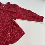 Catherines  Red White‎ Dots Long Sleeve Button Front Cotton Shirt 4X Photo 7
