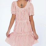 Princess Polly E16 NWT Lux Mini Dress Orange Gingham Size 12 Photo 0