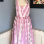Kate Spade Fresh Lilac and White Mainline Gingham Organza Dress Sz 12 NWT Photo 6