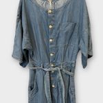 Free People  Marley Denim Jumpsuit Size Medium Photo 7