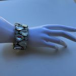 Vintage Italian Bracelet Large clear Blue Multiple Crystals Stones Quality Sz 7” Photo 8