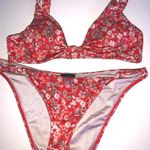 PacSun red floral bikini set Photo 0