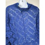 Willi Smith  Blue Lace Cardigan Bow Romantic Cottagecore Boho Top Size Large Photo 3