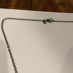 J.Crew Signed  Brass Tone Chain Necklace Feather Pendant With Rhinestone Photo 1