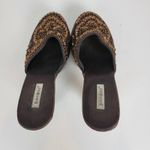 Bamboo  Womens Shoes Size‎ 7 Brown Copper Fashion Sequin Slip On Heels Mules Photo 5
