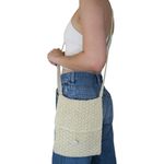 Vintage 90s Cream Crochet Crossbody Purse Photo 1