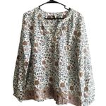 Lucky Brand gold stripe boho long sleeve top Size Medium Photo 1