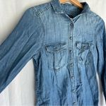 American Eagle  button down chambray long sleeve shirt dress 100% Lyocell XS Photo 2