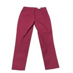 Crown & Ivy  Cranberry Tech Stretch Womens 10P Ankle Mid Rise Textured Pants NWT Photo 1