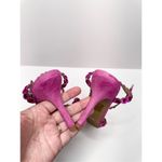 Charles David Sandals Ladies Size 5 Pink Rhinestones Suede Ankle Strap Heels Photo 8