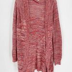 Roxy Open Front Long Sleeve Cardigan Red Photo 0