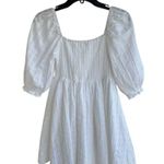 Dainty Hooligan White Cotton Babydoll CottageCore Puff Sleeves Dress- SZ S Photo 1