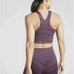 Athleta EUC- Purple Striped Conscious Crop Top size S Photo 1