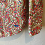 Talbots  Paisley Button Up 12 Western Career Garden Colorful‎ Floral 100% Cotton Photo 4