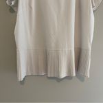 Spanx White Yes Pleats Top Shirt Blouse Size Medium Pickleball Tennis Golf Photo 3