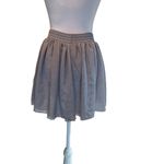 American Apparel Chiffon by Gray with Yellow Polka Dot Flare Mini Skirt XS*flaw* Photo 1