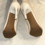 INC Off White Square Toe Knee High Faux LeatherBoots(Size 10) White Photo 4