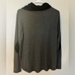 Staccato Striped Hoodie Top Elbow Patch Long Sleeve Pullover Women’s Size Medium Photo 3