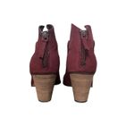 New! Violet & Red Jackson Laser Cut Topline Booties in Burgundy Red Photo 5
