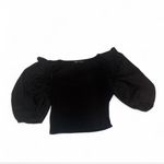 ZARA Elegant Black Square Neck Crop Top Photo 1
