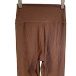 Aerie Offline Ribbed Shine High Waisted Crossover Leggings In Relic Brown Small Photo 4