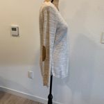 (F-189)Lety & Me Cream Sweater with Brown elbow patches, stitch fix, Size S Photo 4
