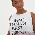 Torrid Classic Fit High Neck Tank - Wine Friend Dip-Dye Mauve Photo 1