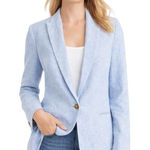 J.Crew - Linen-Blend One-Button Blazer Light Blue Sz 10 Photo 0