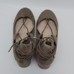 Journee Collection  Ferah Lace Up Ankle Tie Block Heel Round Toe Pump Size 8 Photo 5