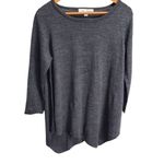 Larry Levine Larry Lavine Women's Asymmetrical Boat Neck Cozy Gray Sweater Size Small Photo 1