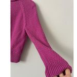 Lauren Ralph Lauren Pink Cotton Waffle Knit Sweater Size Medium Preppy Chic Photo 11