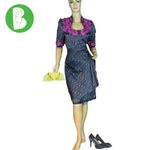 HAND CRAFTED GRAY, PURPLE & CHARTREUSE EMBROIDERED ACCENTN SKIRT SET (M) Multiple Size M Photo 0